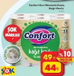 COMFORT GERİ DÖNÜŞTÜRÜLMÜŞ KAĞIT HAVLU 6'LI